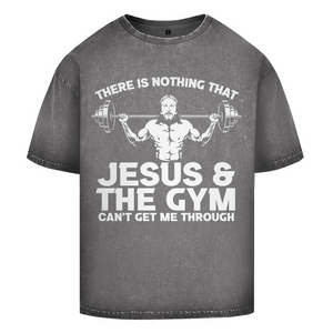 Oversize Washed T-Shirt jesus and gym