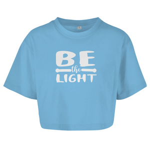Damen Oversize Crop Top be the light