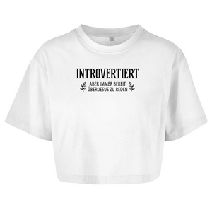 Damen Oversize Crop Top introvertiert