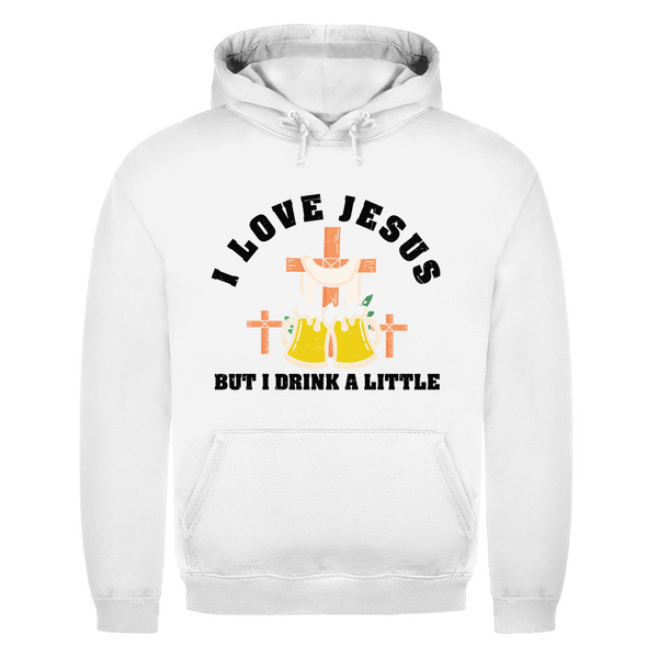 Herren Hoodie i love jesus but i drink a little bier