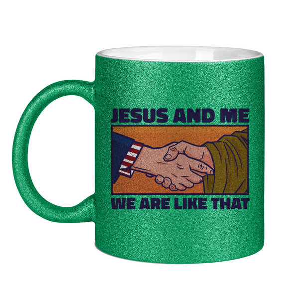 Glitzertasse jesus and me