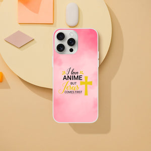 i love anime but jesus comes first iPhone-Hülle
