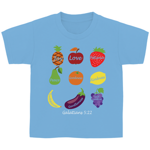 Kinder T-Shirt joy love patience galatians 5:22