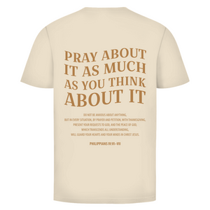 Herren T-Shirt pray about it philippians 4:6-7