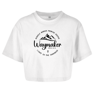 Damen Oversize Crop Topwaymaker isaiah 42:16