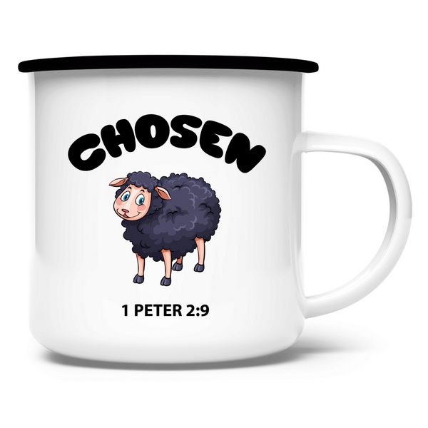 Emaille Tasse chosen schaf 1 peter 2:9