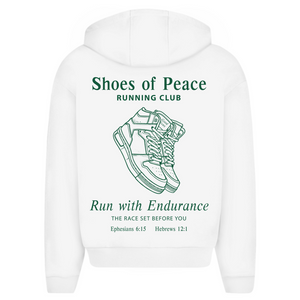 Oversize Zipper Hoodie run with endurance hebrews 12:1