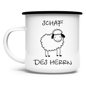Emaille Tasse schaf des herrn