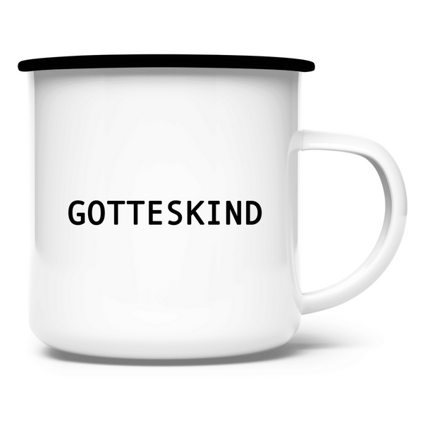 Emaille Tasse gotteskind