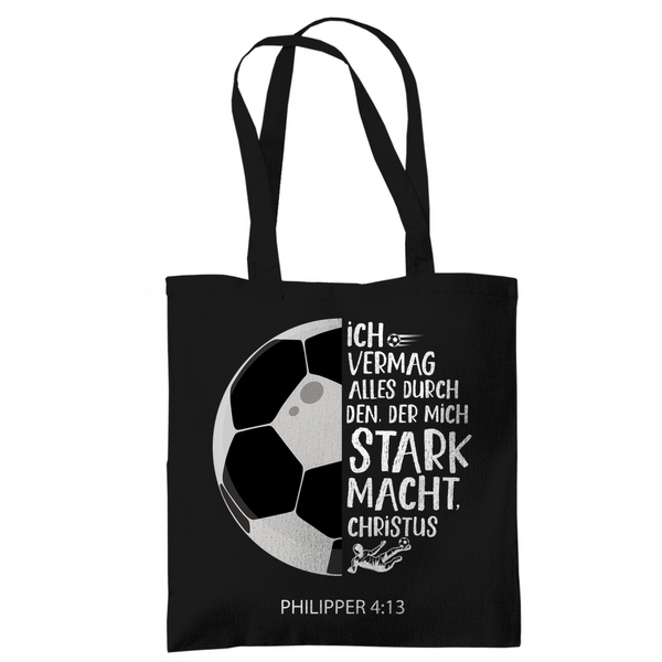 Tragetasche der mich stark macht philipper 4:13 fußballer