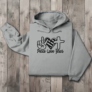 Herren Hoodie peace love jesus