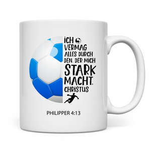Tasse der mich stark macht philipper 4:13 handball
