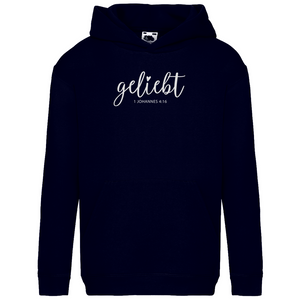 Kinder Hoodie geliebt 1 johannes 4:16