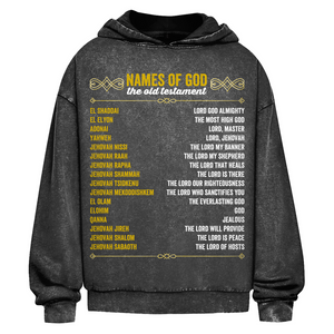 Oversize Washed Hoodie names of god