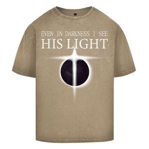 Oversize Washed T-Shirt even in darkness i see his light