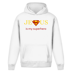 Oversize Hoodie Ohne Kordel jesus is my superhero