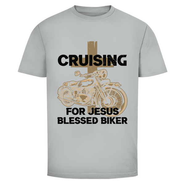 Herren T-Shirt cruising for jesus blessed biker