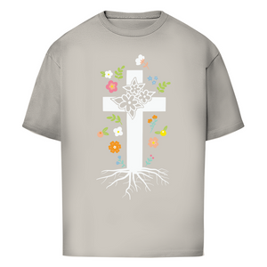 Oversize T-Shirt kreuz roots