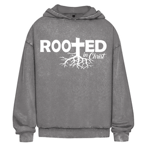 Oversize Washed Hoodie rooted in christ