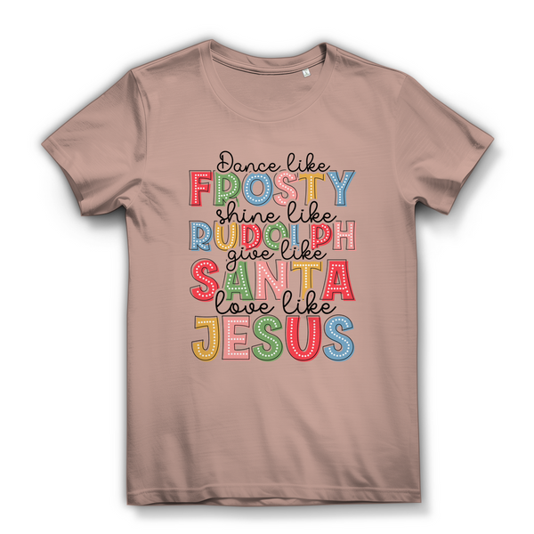 Damen Bio T-Shirt give like santa love like jesus