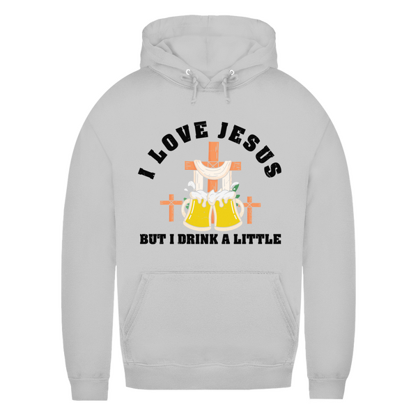 Damen Hoodie i love jesus but i drink a little bier