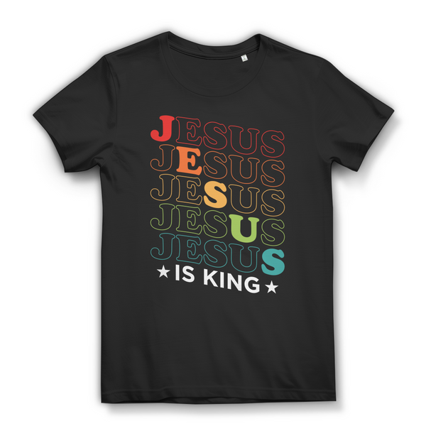 Damen Bio T-Shirt jesus is king retro