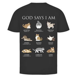 Herren T-Shirt god says i am accepted romans 15:7