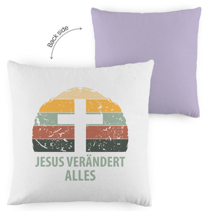 Kopfkissen zweifarbig jesus verändert alles