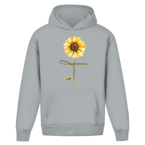 Oversize Hoodie Ohne Kordel jesus sonnenblume