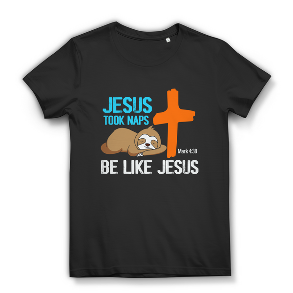 Damen  Bio T-Shirt jesus took naps mark 4:38 faultier