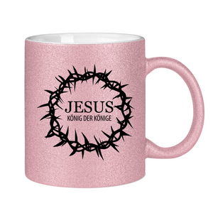 Glitzertasse jesus könig der könige