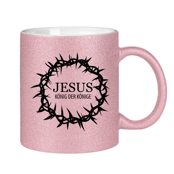 Glitzertasse jesus könig der könige