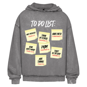 Oversize Washed Hoodie to do list