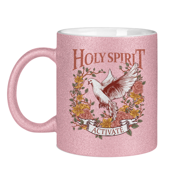 Glitzertasse holy spirit activate taube