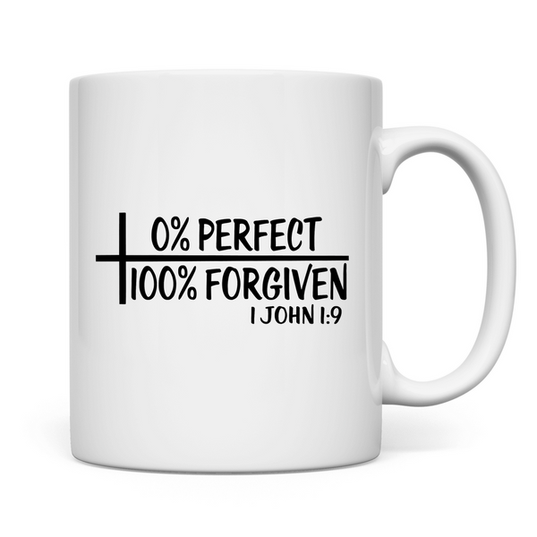 Tasse 100% forgiven 1 john 1:9