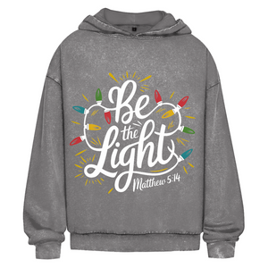 Oversize Washed Hoodie be the light matthew 5:14