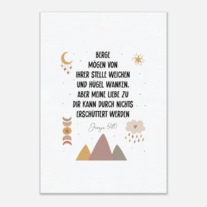 meine liebe zu dir jesaja 54.10 Leinwandbild