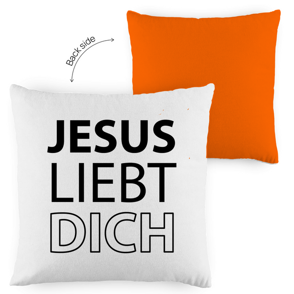 Kopfkissen zweifarbig jesus liebt dich