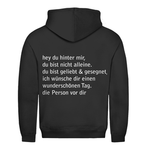 Herren Hoodie hey du hinter mir