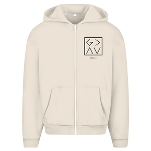 Oversize Zipper Hoodie god is greater romans 8:28