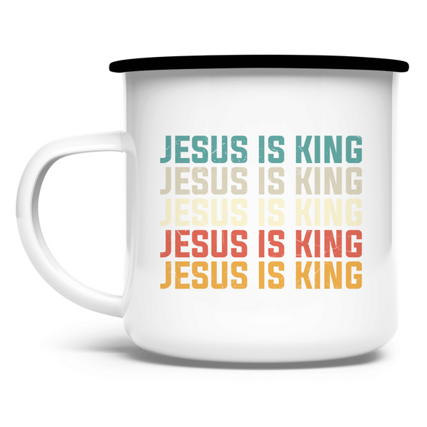 Emaille Tasse jesus is king