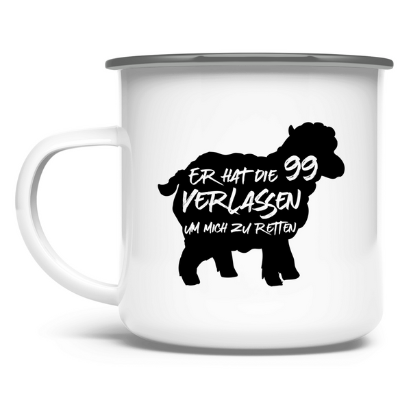 Emaille Tasse er hatte die 99 verlassen schaf