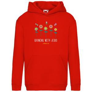 Kinder Hoodie growing with jesus 2 peter 3:18