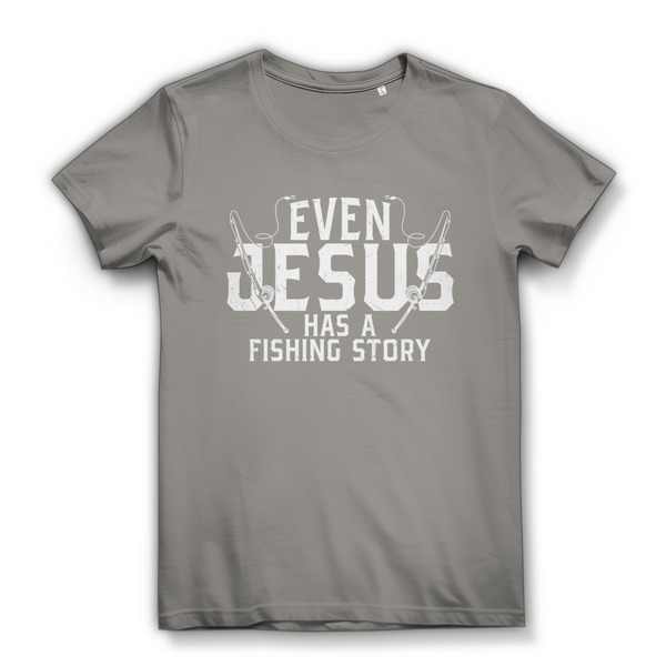 Damen Bio T-Shirt even jesus has a fishing story angler