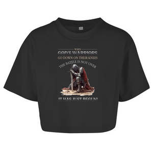 Damen Oversize Crop Top gods warriors