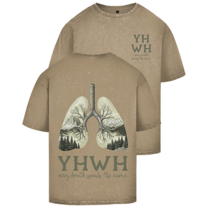 Oversize Washed T-Shirt yhwh every breath speakt his name