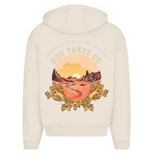 Oversize Zipper Hoodie god take us through the desert