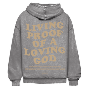 Oversize Washed Hoodie a loving god 1 john 4:9-10