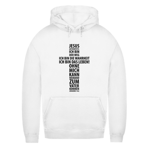 Damen Hoodie jesus: ich bin das leben johannes 14:6