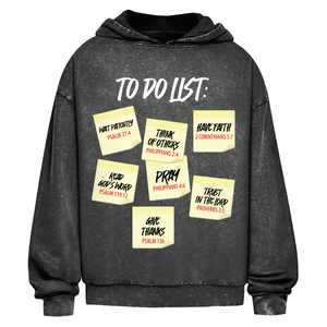Oversize Washed Hoodie to do list